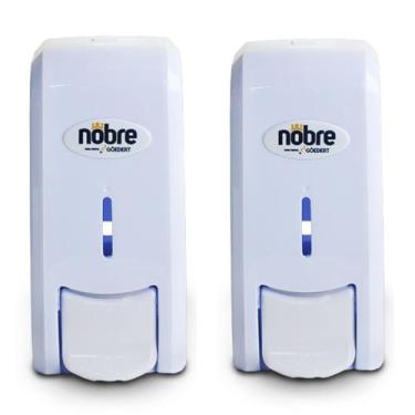 Imagem de Kit 2 Dispenser De Parede Alcool Em Gel Sabonete Liquido - Nobre
