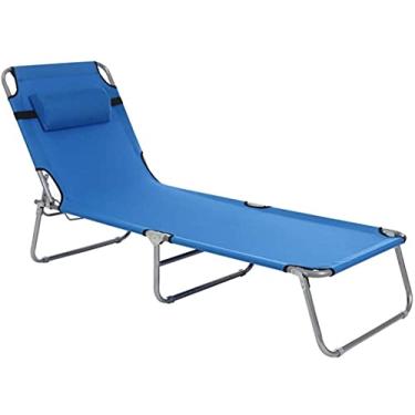 Imagem de YYBOES Espreguiçadeira reclinável dobrável, espreguiçadeira reclinável para praia, pátio, jardim, acampamento, ao ar livre, multicolorida, opcional, espreguiçadeira, cadeiras de jardim