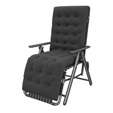 Imagem de YYBOES Cadeira de acampamento, poltrona reclinável de gravidade zero, cadeira dobrável para almoço, cadeira de varanda doméstica, cadeiras de sol de praia ao ar livre, cama de escritório, cadeira