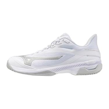 Imagem de Mizuno Tênis feminino Wave Exceed Court Ac, Branco-cinza definitivo, 39
