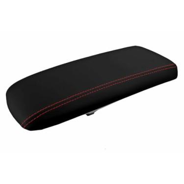 Imagem de Autoguru Substituição para tampa de console de couro PVC capa de apoio de braço ponto vermelho para Ford Explorer 1995-2001