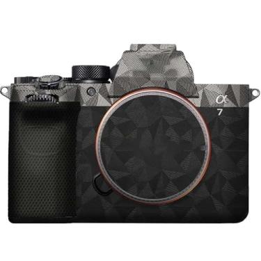 Imagem de A7M5 Capa de câmera antiarranhões decalque para câmera Sony ILCE-7M5 / A7 V A7V protetor A7V película adesiva acessórios (triângulo titânio + triângulo preto, para Sony A7V/A7M5)