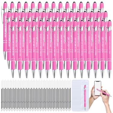 Imagem de 300 canetas sarcásticas engraçadas - conjunto de 100 canetas esferográficas com refis e bolsa, caneta divertida com frases sarcásticas, ponta stylus - caneta desmotivacional para adultos, colega de