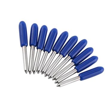 Imagem de FTVOGUE Faca de Corte de Aço de Tungstênio, Lâmina de Plotter, Cortador de Gravação de Precisão Com Lâminas de Serra de Fita para Adesivos, Cartões, Papel Kraft Com 10 Peças (60°)