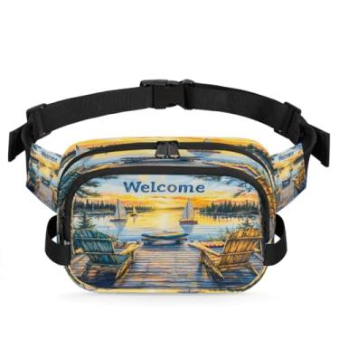 Imagem de Pochete colorida de arte de caminhão para mulheres e homens com alça ajustável, bolsa transversal, bolsa de peito, bolsa de bumbum, Cor 15