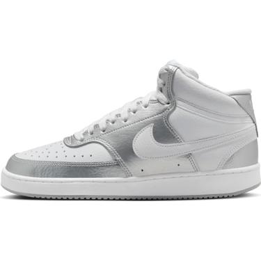 Imagem de Nike Tênis feminino Court Vision, branco, prata metálico, 39 feminino
