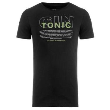 Imagem de Camiseta Sergio K Masculina Gin Tonic Idea Preta-Masculino