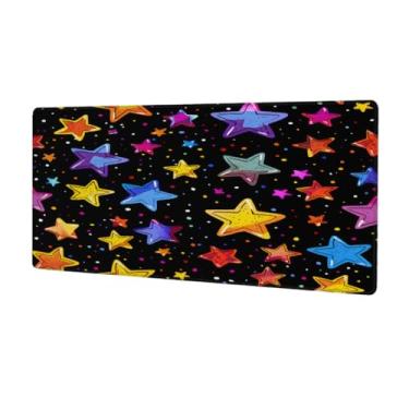 Imagem de hongjinglin Tapete de mouse colorido colorido bonito à prova d'água para computador protetor de mesa com base de borracha antiderrapante para escritório, computador, teclado, laptop e mesa de casa