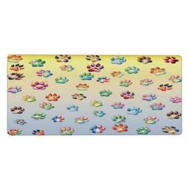 Imagem de Tapete de rato grande e colorido para computador à prova d'água com base de borracha antiderrapante para escritório, computador, teclado, laptop e mesa de casa, 89,9 x 39,9 cm