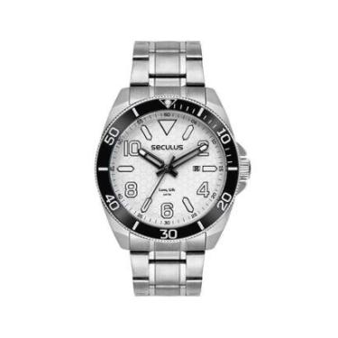 Imagem de RELÓGIO ANALÓGICO CASUAL CALENDÁRIO SECULUS-Masculino