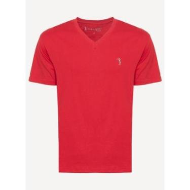 Imagem de Camiseta Gola V Aleatory Básica Vermelha-Masculino