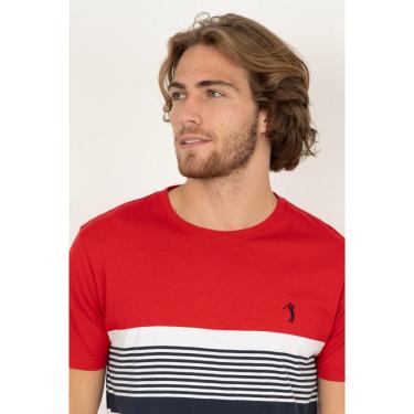 Imagem de Camiseta Listrada Aleatory Tidy Vermelha-Masculino