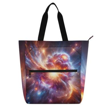 Imagem de Supernova Outburst Nebula Work Tote Bag for Women Canvas College School Tote Bolsas Professores Bolsas Livro Amante Presente