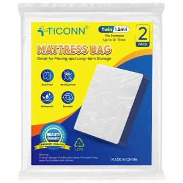 Imagem de Bolsa de colchão TICONN Plastic Waterproof Moving Storage 2PK