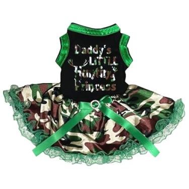 Imagem de Petitebella Vestido Daddy's Little Hunting Princess Puppy Dog (preto/renda camuflada, grande)