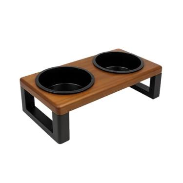 Imagem de Comedouro Pet Elevado Tampa Hermética Tigelas Duplas Plástico Cães Gatos, Ideal para Casa Brasileira(p)