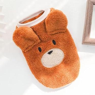 Imagem de Suéter de lã para cães, camisetas de tricô para meninas, fofos, suéteres quentes de inverno, estampa de filhote de cachorro, urso e gatinho, roupas espessas para animais de estimação