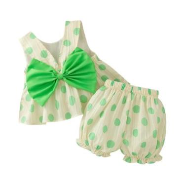 Imagem de Conjunto De Verão Para Meninas Pequenas Estilo Coreano Com Top Sem Man