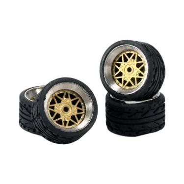 Imagem de Rodas De Liga Carlomo N-Class 1/64 Com Pneus De Borracha, Conjunto De 