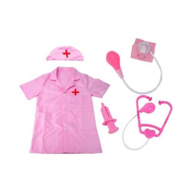 Imagem de Conjunto De Brinquedo De Médico Infantil Com Estetoscópio, Seringa E M