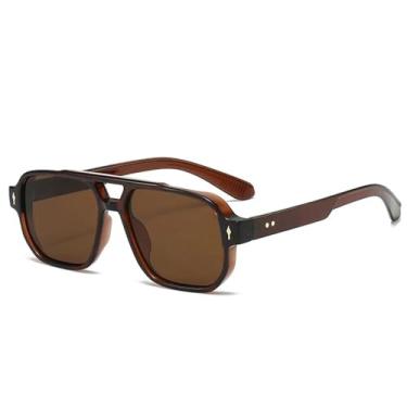 Imagem de Óculos de Sol UV400 - Lentes Ocean com Ponte Dupla e Rebites para Homens e Mulheres, Ideais para Esportes ao Ar Livre, Corrida e Ciclismo, Tamanho 10