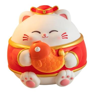 Imagem de Bothyi Estátua de Gato da Sorte, Estatueta Decorativa, Cofrinho em Forma de Porquinho, Arte de Desenho Animado, Enfeite Artesanal para Quarto, Lareira, Festa, Koi Grande