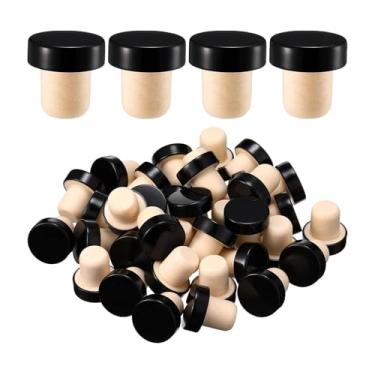 Imagem de Generic Conjunto de 36 rolhas universais para garrafas de vinho e bebidas, com 19,5 mm de diâmetro, em formato de T, ideais para artesanato e projetos DIY, Preto