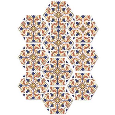 Imagem de 10 Peças Conjunto Adesivo para Piso Autoadesivo Banheiro Cozinha Azulejos de Apoio Parede DIY Decalque Residencial Removível Decoração com Designs Pee