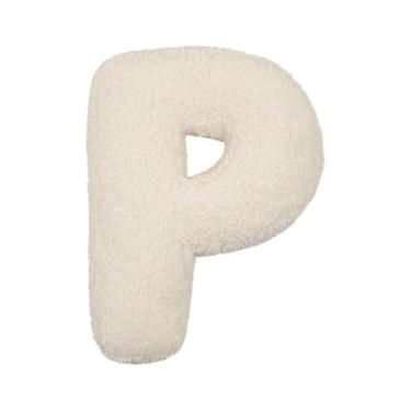 Imagem de English Letter Plush Pillow, Soft Cozy A to Z Alphabets Shaped Throw Cushions, Initial Design Decorative Throw Pillows for Bed Couch, Gift To Family, Friends & Colleagues (P)