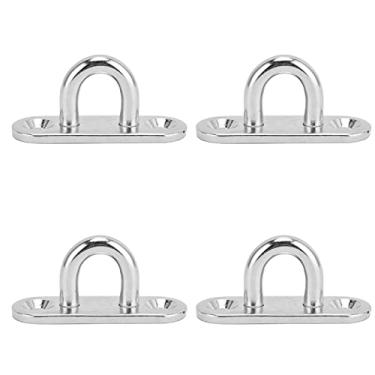 Imagem de 4 unidades de ganchos ovais ilhó 304 aço inoxidável 5 mm almofada de teto placa ocular hardware grampos para fixação de cordas e fios de aço em uso doméstico ou externo cor