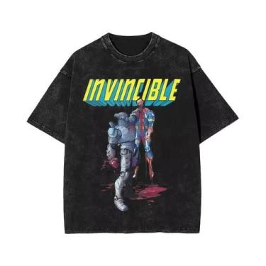 Imagem de Camiseta Masculina Retrô Invencível Com Estampa De Desenho Animado Lav