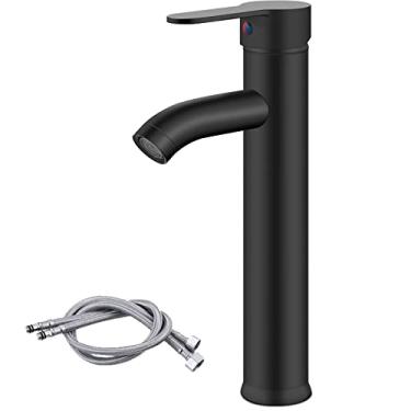 Imagem de Faucet para Pia de Vasco Banheiro com Uma Mão Misturador Vanity Lavatório Bico Alto Buraco Único Rede Espuma ABS Núcleo Válvula Cerâmica Base Espessad