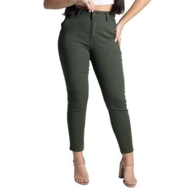 Imagem de Calça Sarja Sawary Mom - 276970 - VERDE MILITAR 40-Feminino