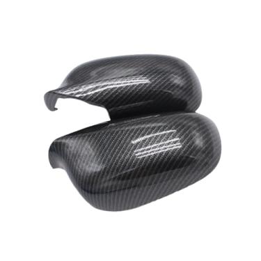 Imagem de Tampas De Cobertura De Espelho Lateral Do Carro Fácil De Instalar Caixas De Espelho De Porta De Padrão De Fibra De Carbono Compatível Com Saab 2003-2009