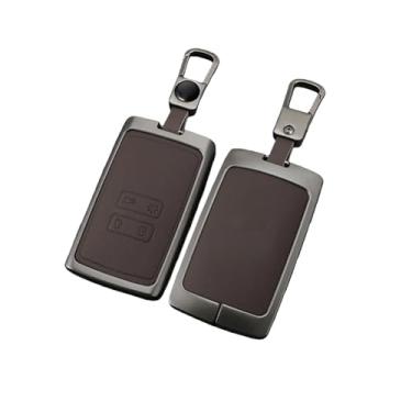 Imagem de Liga De Zinco Caso Chave Do Carro Capa Titular Escudo Fob Protetor Accessoy Compatível Com Dacia Logan Sandero Espanador Lodgy Primavera Renault Clio(B-brown)