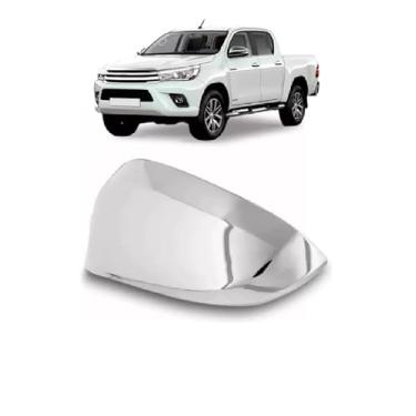 Imagem de Capa Retrovisor Hilux Pickup 2016 2017 2018 2019 2020 Cromado Esquerdo