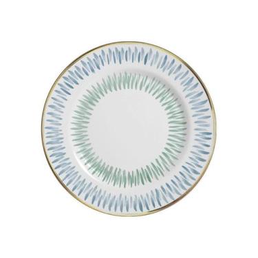 Imagem de Conjunto Com 6 Pratos Raso Miami Filete Ouro 29Cm - Alleanza Cerâmica