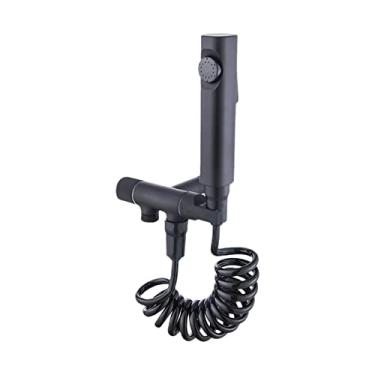 Imagem de Spray Bidet Portátil Shattaf de Latão Limpador Alta Pressão com Mangueira G1 2 Suporte Parede Conjunto Chuveiro para Banheiro Toalete Fralda Tecido Be