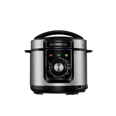 Imagem de Panela de Pressão Elétrica Mondial 5L Pratic Cook PE-48-5L-I 900W Preto/Inox 220V