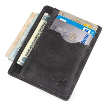 Imagem de Carteira Porta Cartão Para Rg Cédulas Cartões Couro Legítimo - Ello Gr