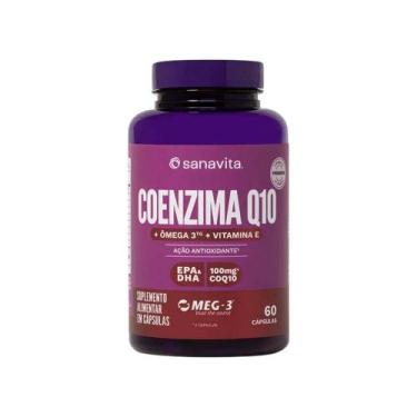 Imagem de Coenzima Q10 + Ômega 3 + Vitamina E Sanavita 60 Cápsulas, 60 Cápsulas,