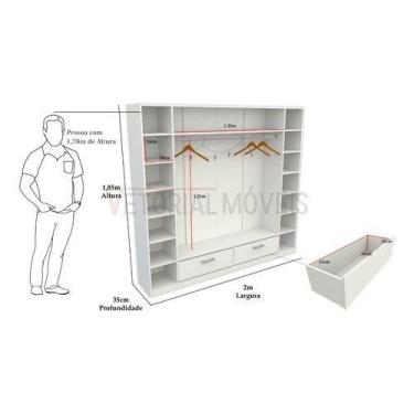 Imagem de Armário Colmeia Cabideiro Gaveta M16 100% Mdf (closet Lojas) - VETORIA