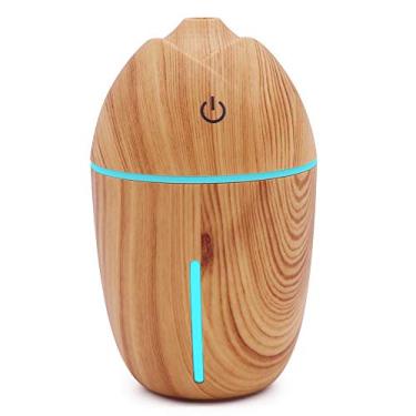 Imagem de Umidificador de Ar USB Portátil Difusor Óleo Essencial para Carro Lâmpada Elétrica Grão Madeira Neblina com Iluminação 7