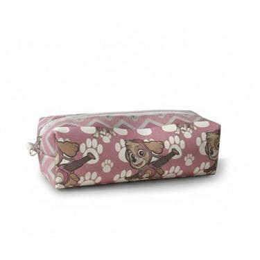 Imagem de Estojo escolar rosa patinhas