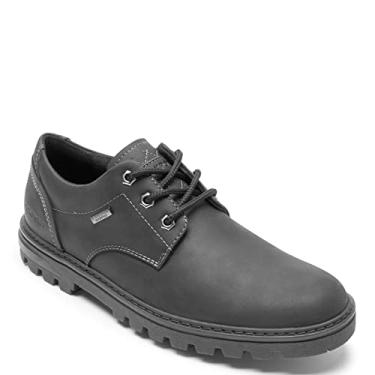 Imagem de Rockport Sapato Oxford masculino, para clima ou não à prova d'água, bico liso, Couro preto, 7.5