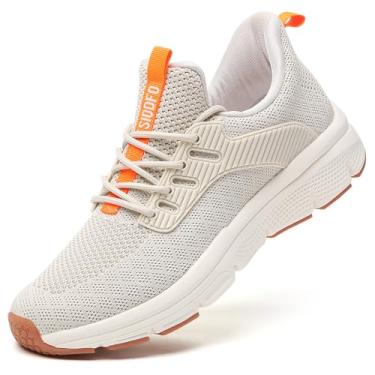 Imagem de TSIODFO Tênis feminino de corrida tênis esportivo para caminhada, Bege 01, 6.5 Wide