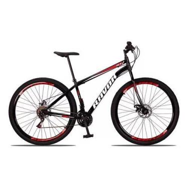 Imagem de Bicicleta Aro 29 Ravok Aço Carbono 21v Freios a Disco, Preto, Vermelho