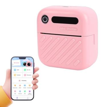 Imagem de Diydeg Impressora de Adesivos Térmicos, Mini Impressora de Controle de Aplicativo de 200 DPI Com 1 Rolo de Papel, Fabricante de Adesivos Portátil Bluetooth, Impressoras Térmicas Sem