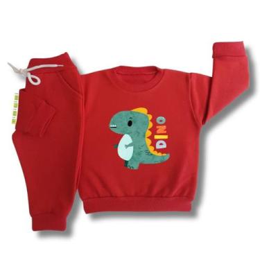 Imagem de Conjunto de Moletom Infantil Flanelado de Frio Unissex Roupa de Invern