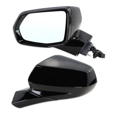 Imagem de Espelho lateral esquerdo do motorista Lqtio compatível com blazer chevy 2019-2025 com vidro elétrico dobrável manual aquecido preto substituto #84698486 (5 pinos)